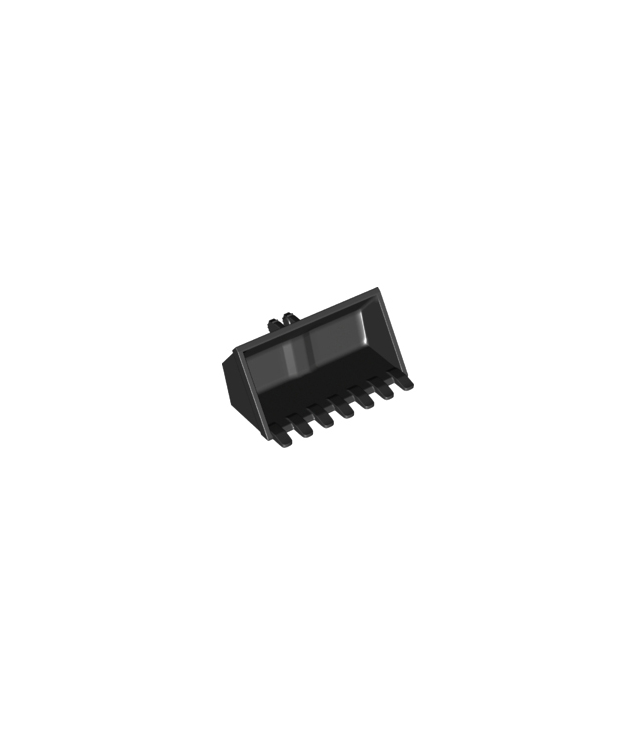 LEGO - Voertuig, graafbak met 7 tanden 3 x 6, binnenverhoging met vergrendelende 2-vinger scharnier - Black | N