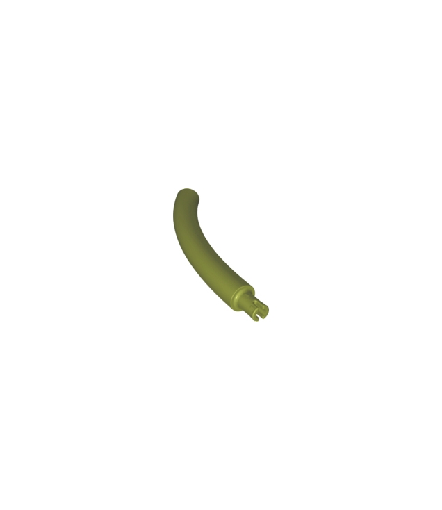 LEGO - Dinosaurusstaart / hals middendeel met pen - Olive Green | N