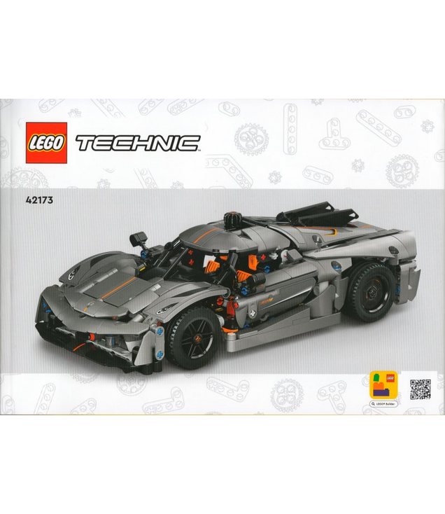 LEGO - Koenigsegg Jesko Absolut grijze hypercar-Instructieboek - | N