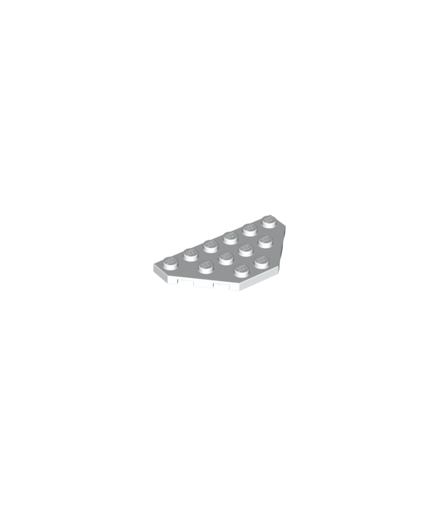 LEGO - Wig, plaat 3 x 6 met afgesneden hoeken - White | N