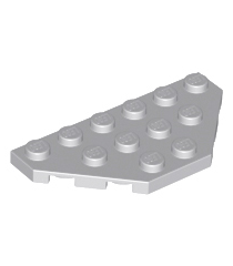 LEGO - Wig, plaat 3 x 6 met afgesneden hoeken - Light Bluish Gray | N - Thumbnail