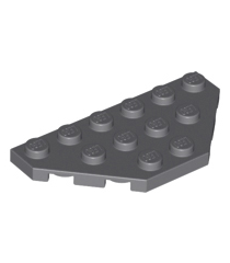 LEGO - Wig, plaat 3 x 6 met afgesneden hoeken - Dark Bluish Gray | N - Thumbnail