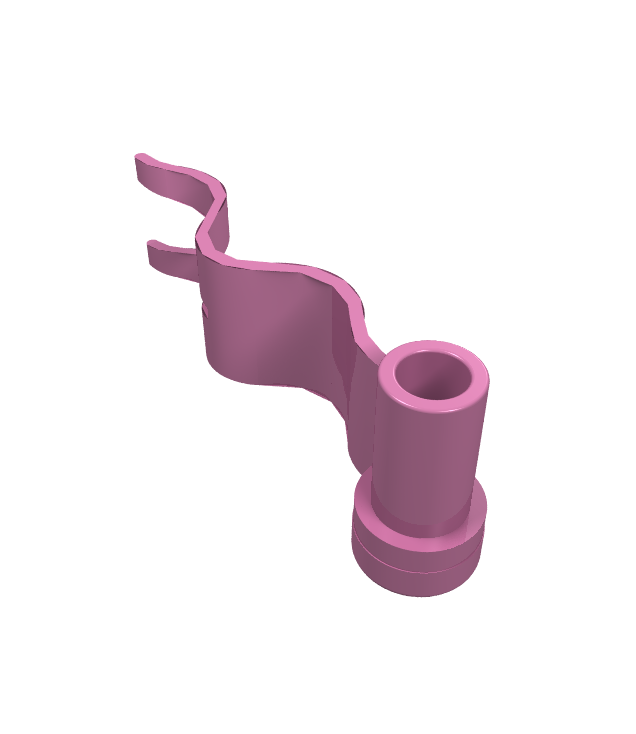 LEGO - Vlag 4 x 1 golvend rechts - Dark Pink | N