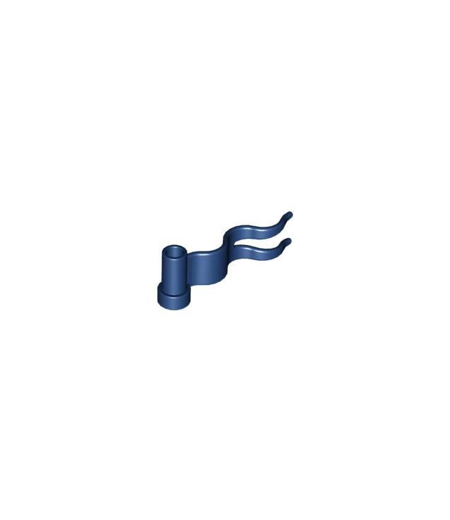 LEGO - Vlag 4 x 1 golvend rechts - Dark Blue | N