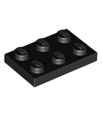 LEGO - Plaat 2 x 3 - Black | N - Thumbnail