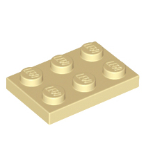 LEGO - Plaat 2 x 3 - Tan | N - Thumbnail