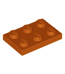 LEGO - Plaat 2 x 3 - Dark Orange | N - Thumbnail