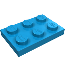 LEGO - Plaat 2 x 3 - Dark Azure | N - Thumbnail