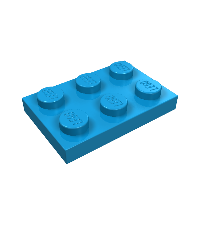 LEGO - Plaat 2 x 3 - Dark Azure | N