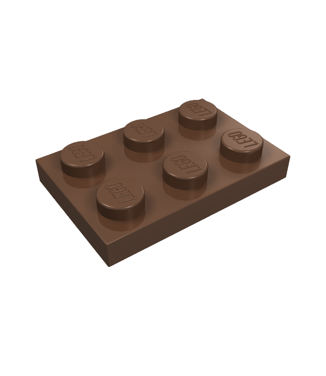 LEGO - Plaat 2 x 3 - Brown | N