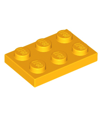 LEGO - Plaat 2 x 3 - Bright Light Orange | N - Thumbnail