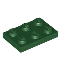 LEGO - Plaat 2 x 3 - Dark Green | N - Thumbnail