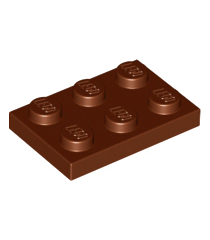 LEGO - Plaat 2 x 3 - Reddish Brown | N - Thumbnail