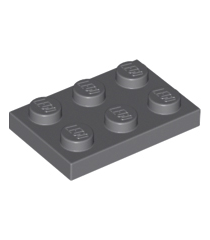 LEGO - Plaat 2 x 3 - Dark Bluish Gray | N - Thumbnail