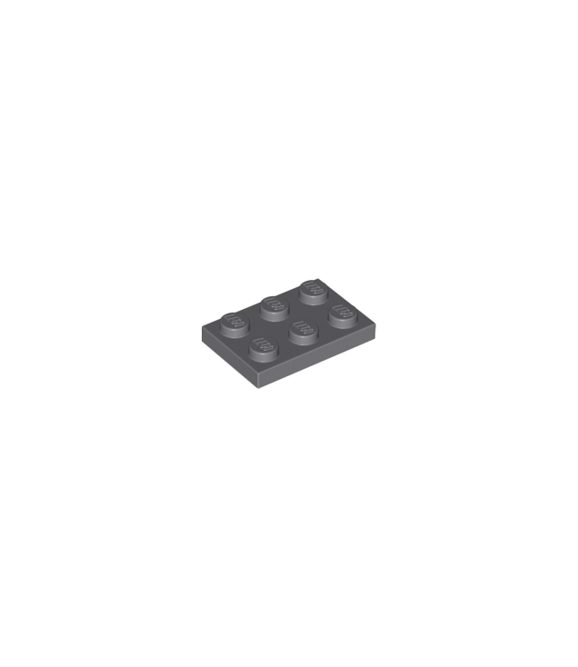 LEGO - Plaat 2 x 3 - Dark Bluish Gray | N