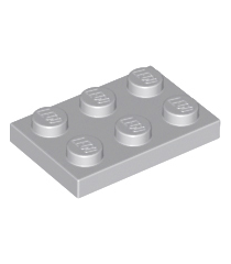 LEGO - Plaat 2 x 3 - Light Bluish Gray | N - Thumbnail