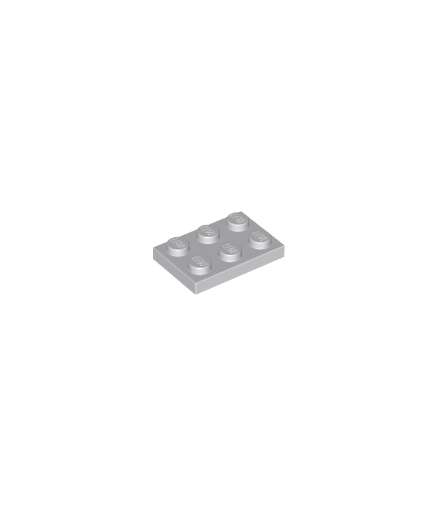 LEGO - Plaat 2 x 3 - Light Bluish Gray | N