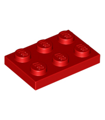 LEGO - Plaat 2 x 3 - Red | N - Thumbnail