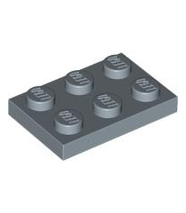LEGO - Plaat 2 x 3 - Sand Blue | N - Thumbnail