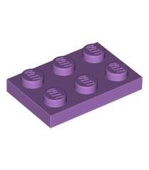 LEGO - Plaat 2 x 3 - Medium Lavender | N - Thumbnail
