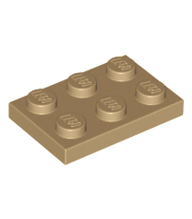 LEGO - Plaat 2 x 3 - Dark Tan | N - Thumbnail