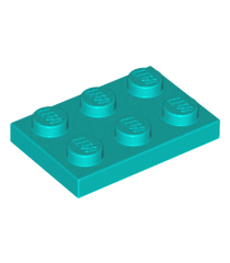 LEGO - Plaat 2 x 3 - Dark Turquoise | N - Thumbnail