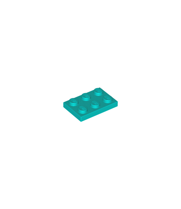 LEGO - Plaat 2 x 3 - Dark Turquoise | N
