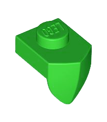 LEGO - Plaat, gemodificeerd 1 x 1 met verticale tand - Bright Green | N - Thumbnail