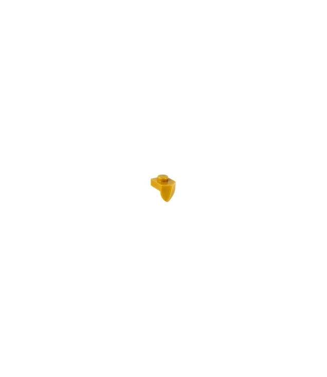 LEGO - Plaat, gemodificeerd 1 x 1 met verticale tand - Pearl Gold | N