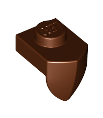 LEGO - Plaat, gemodificeerd 1 x 1 met verticale tand - Reddish Brown | N - Thumbnail