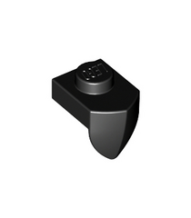 LEGO - Plaat, gemodificeerd 1 x 1 met verticale tand - Black | N - Thumbnail