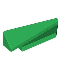 LEGO - Wig 5 x 1 x 1 1/3 met 4 x 1 basis rechts - Green | N - Thumbnail