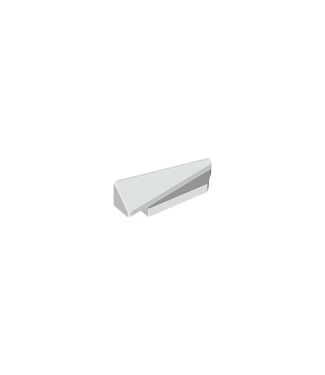LEGO - Wig 5 x 1 x 1 1/3 met 4 x 1 basis rechts - White | N
