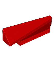 LEGO - Wig 5 x 1 x 1 1/3 met 4 x 1 basis rechts - Red | N - Thumbnail