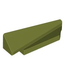 LEGO - Wig 5 x 1 x 1 1/3 met 4 x 1 basis rechts - Olive Green | N - Thumbnail