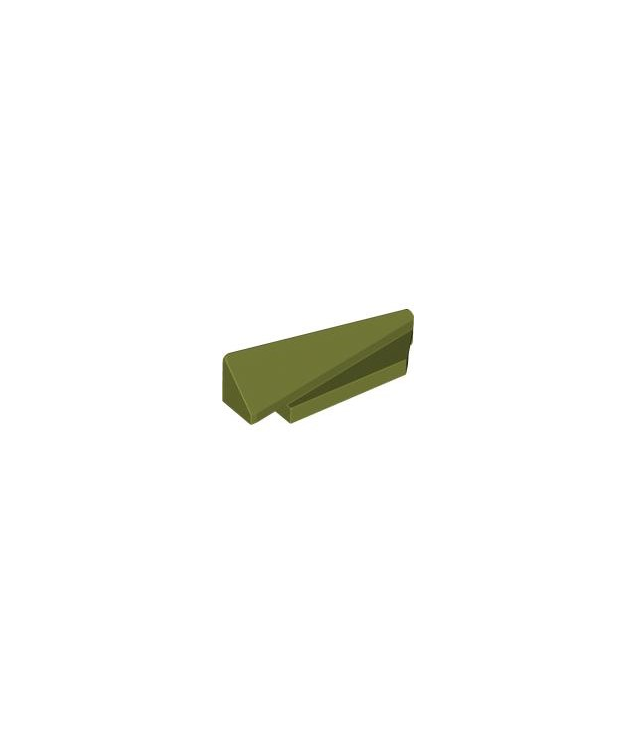 LEGO - Wig 5 x 1 x 1 1/3 met 4 x 1 basis rechts - Olive Green | N