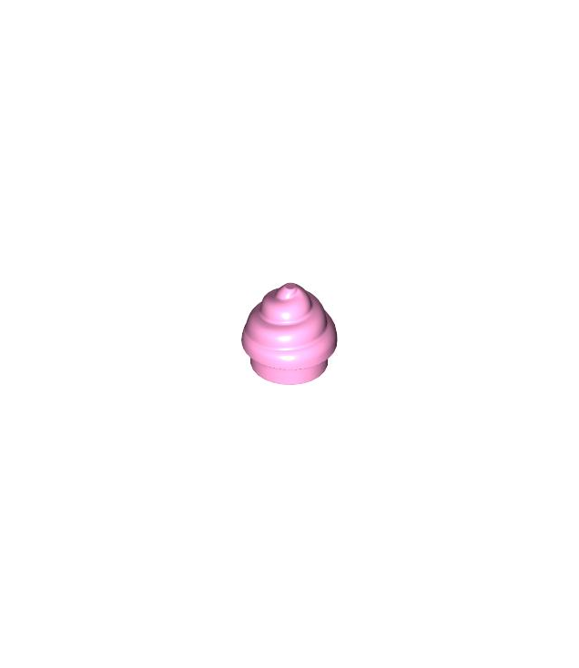 LEGO - Plaat, rond 1 x 1 met horizontale wervel / draai - Bright Pink | N