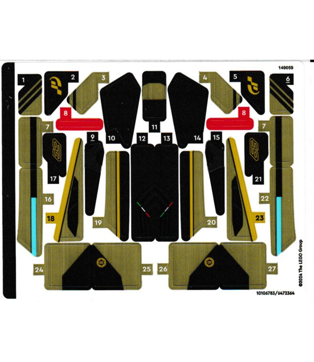 LEGO - Stickervel voor set 76923 – (10106783/6472364) - (Not Applicable) | N