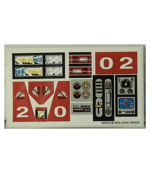 LEGO - Stickervel voor set 8280 – (169735) (Vintage jaren ’90 onderdeel) - (Not Applicable) | N