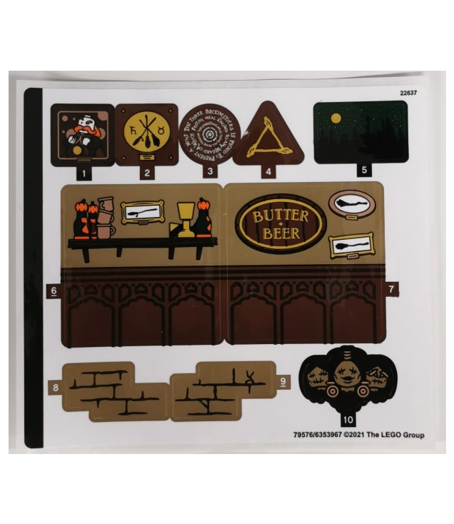 LEGO - Stickervel voor set 76388, vel 2 – (79576/6353967) - (Not Applicable) | N