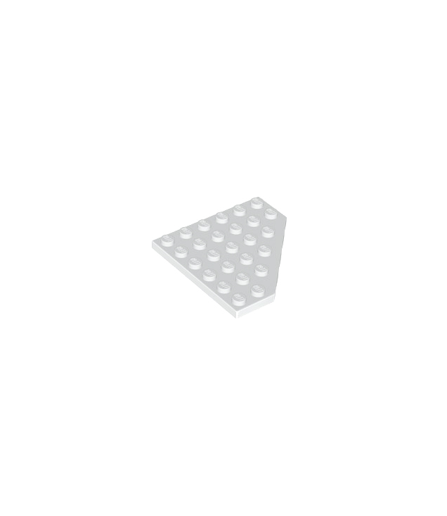 LEGO - Wig, plaat 6 x 6 met afgesneden hoek - White | N