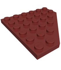 LEGO - Wig, plaat 6 x 6 met afgesneden hoek - Dark Red | N - Thumbnail