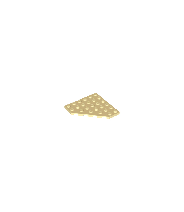 LEGO - Wig, plaat 6 x 6 met afgesneden hoek - Tan | N