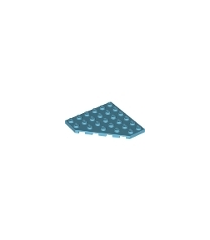 LEGO - Wig, plaat 6 x 6 met afgesneden hoek - Medium Azure | N - Thumbnail