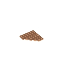 LEGO - Wig, plaat 6 x 6 met afgesneden hoek - Medium Nougat | N - Thumbnail