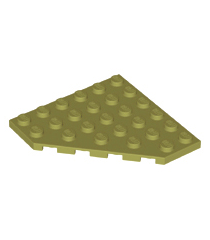 LEGO - Wig, plaat 6 x 6 met afgesneden hoek - Olive Green | N - Thumbnail
