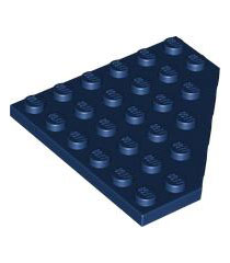 LEGO - Wig, plaat 6 x 6 met afgesneden hoek - Dark Blue | N - Thumbnail