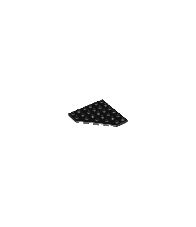 LEGO - Wig, plaat 6 x 6 met afgesneden hoek - Black | N