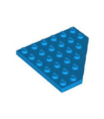 LEGO - Wig, plaat 6 x 6 met afgesneden hoek - Dark Azure | N - Thumbnail