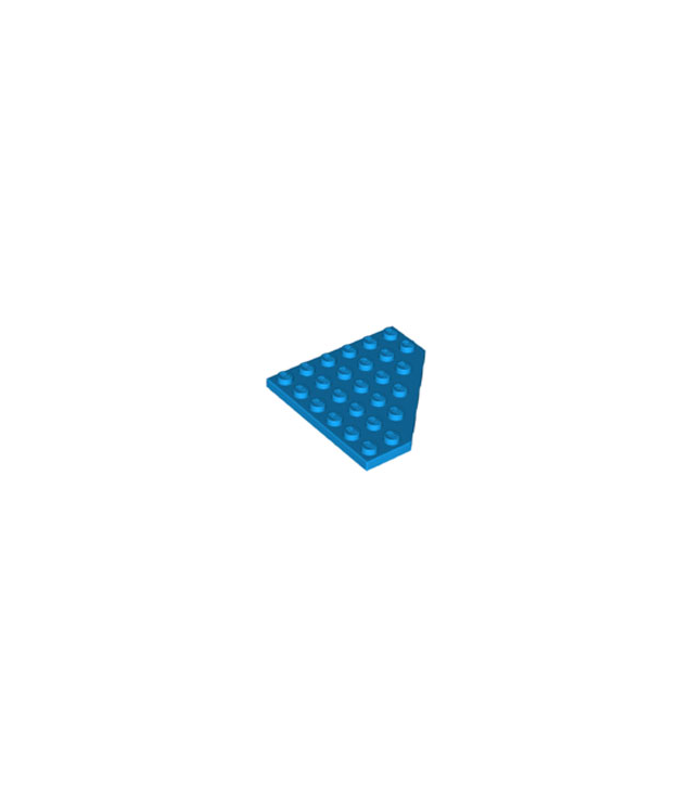 LEGO - Wig, plaat 6 x 6 met afgesneden hoek - Dark Azure | N
